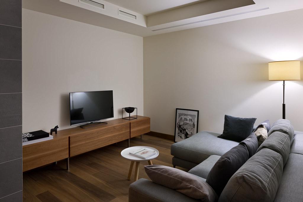 Raambekleding in modern interieur
